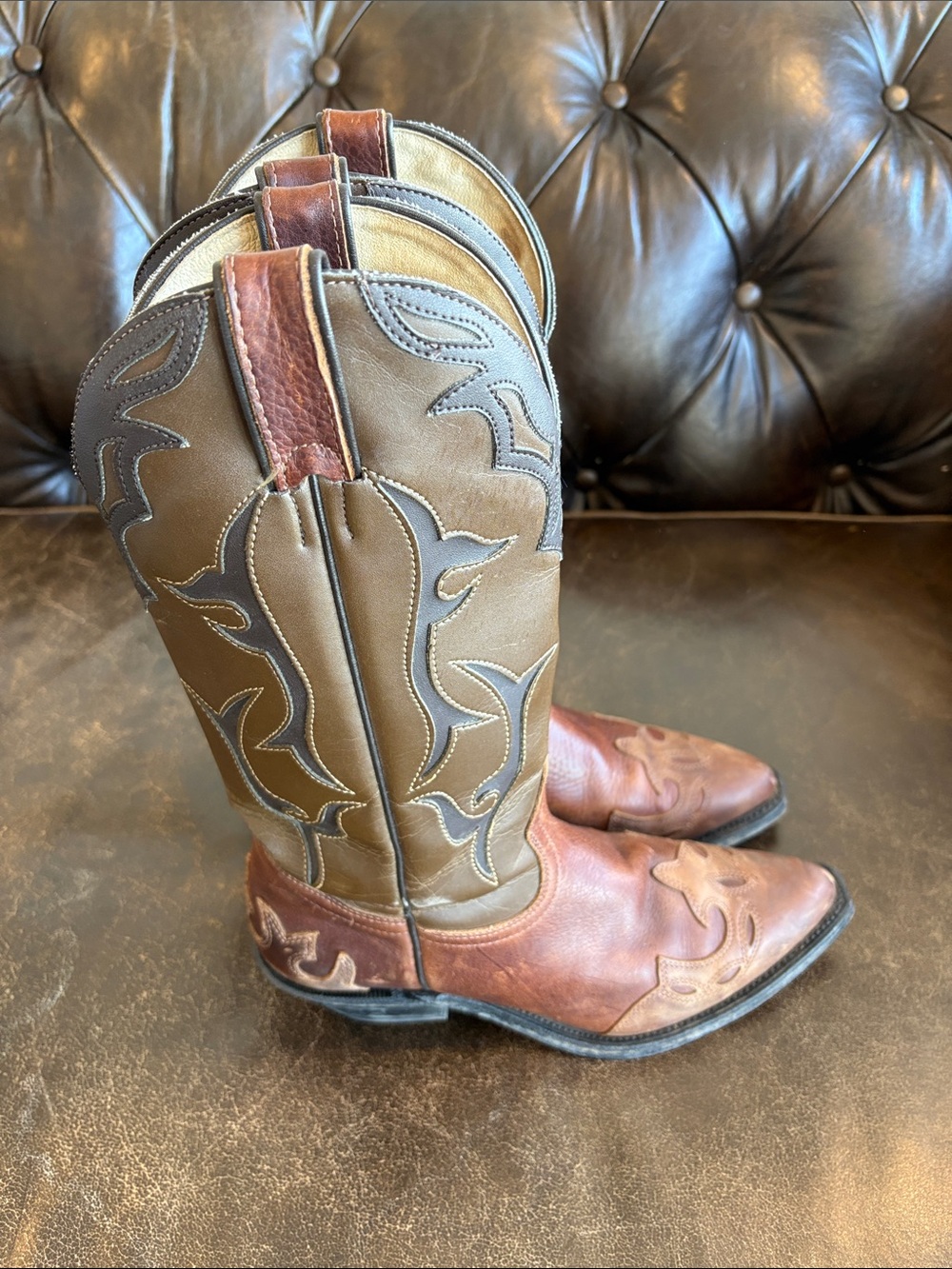 Silver Revel Women’s Brown Western Cowboy Boots - Classic Leather Size 8